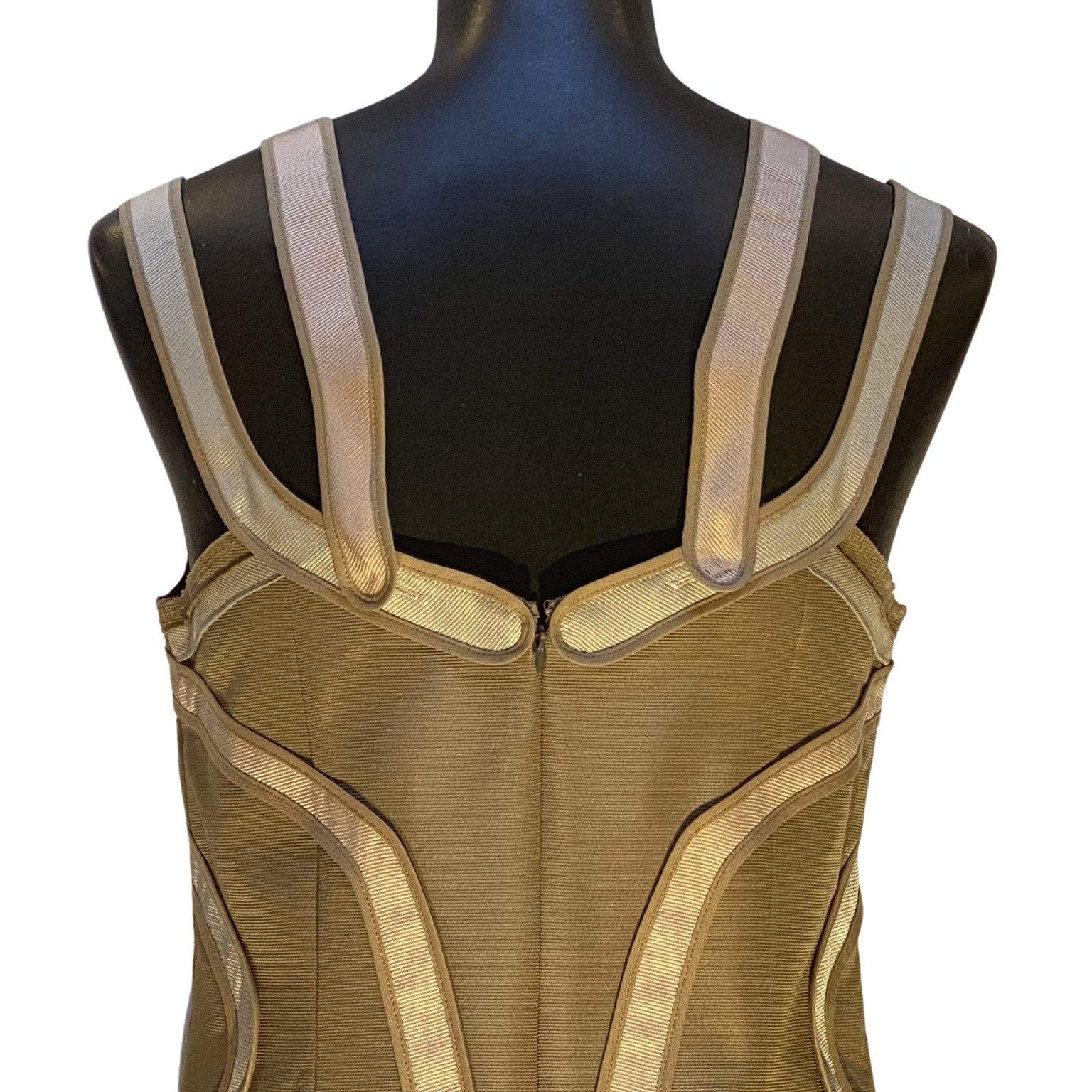 Women's dresses Vintage Beige Silk-Blend Spider Dress by UNDERCOVER Dim Gray