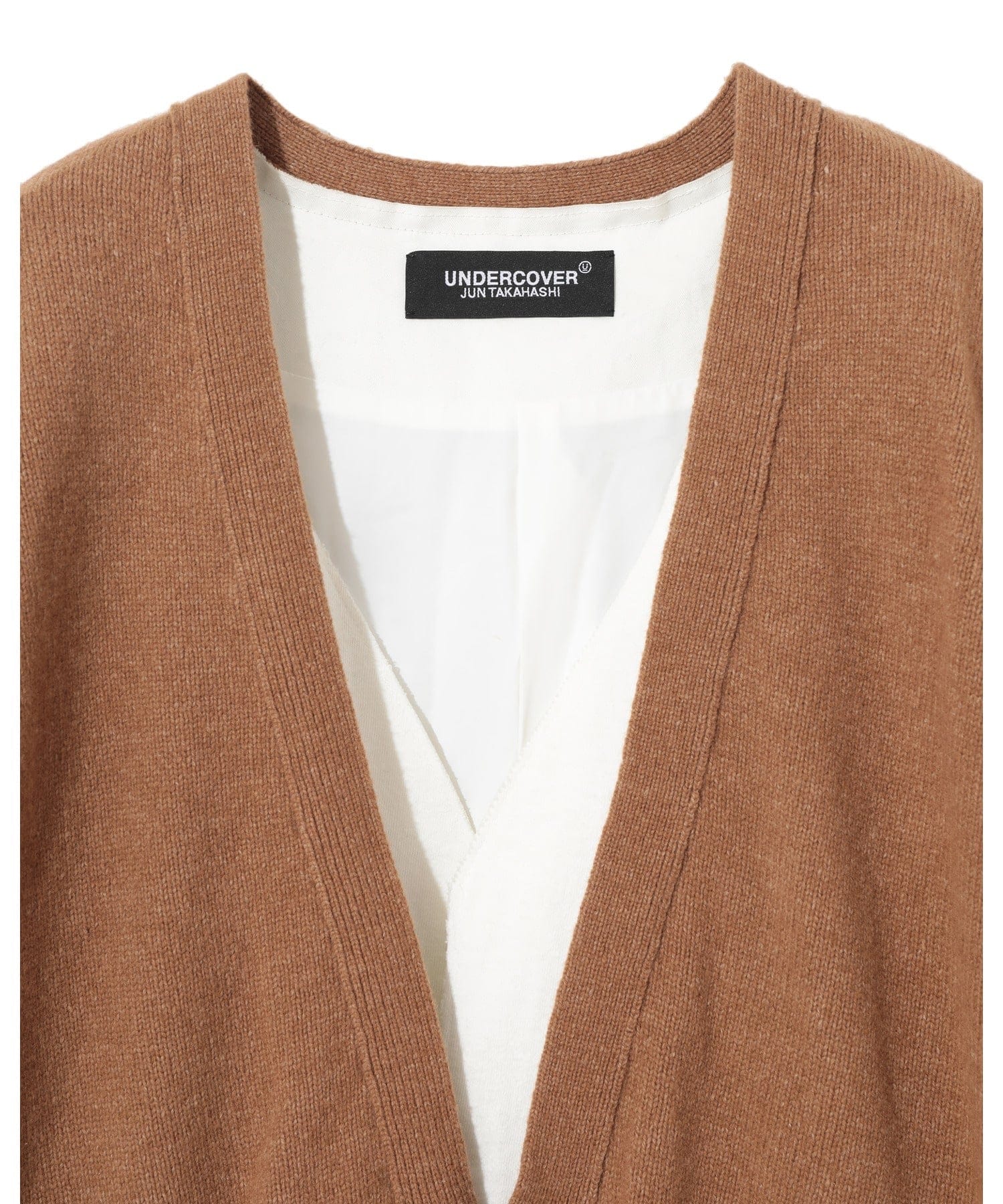 Womens Jackets + Coats Undercover Deconstructed Camel & Khaki Angora Wool Blend Coat Sienna