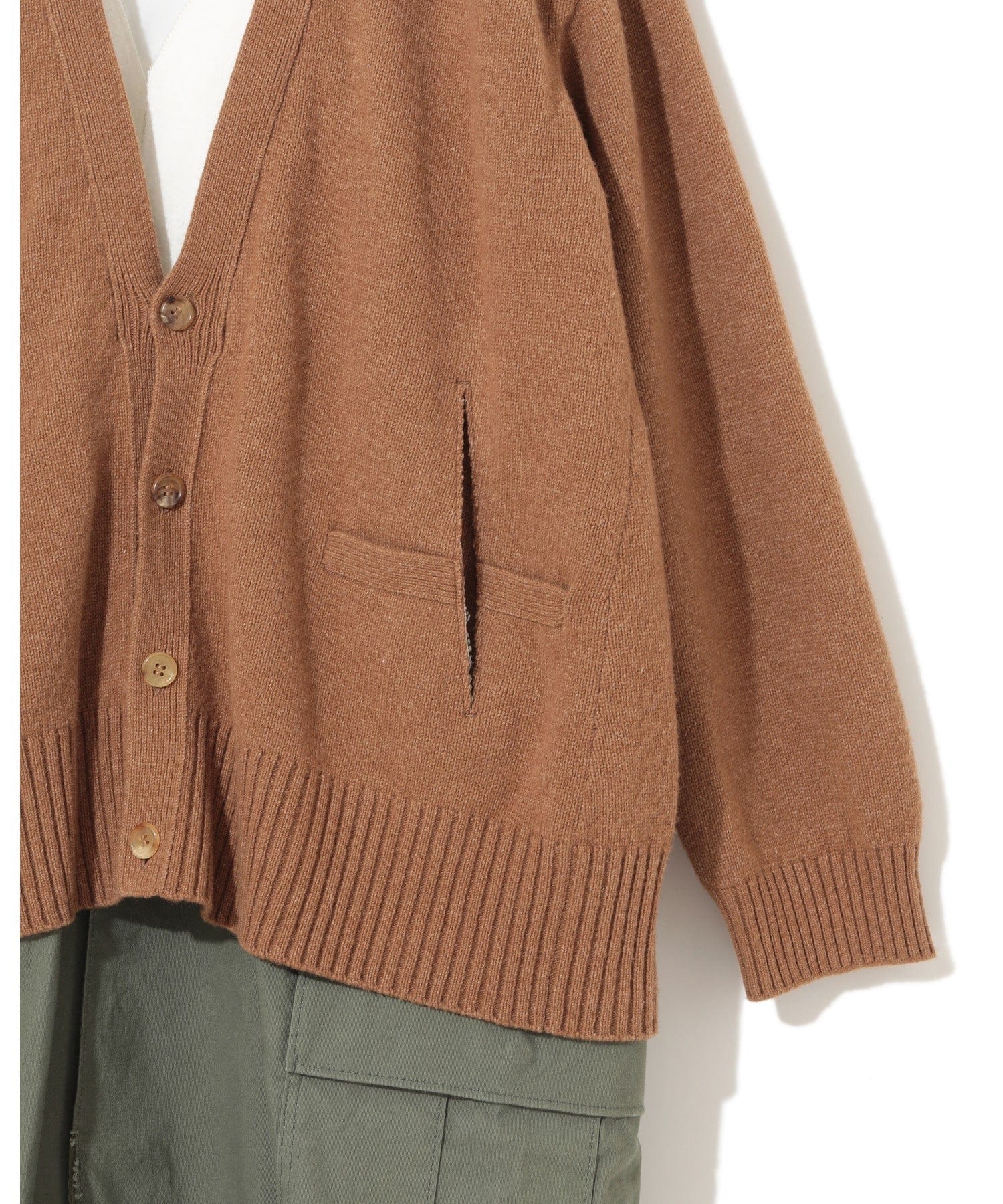Womens Jackets + Coats Undercover Deconstructed Camel & Khaki Angora Wool Blend Coat Sienna