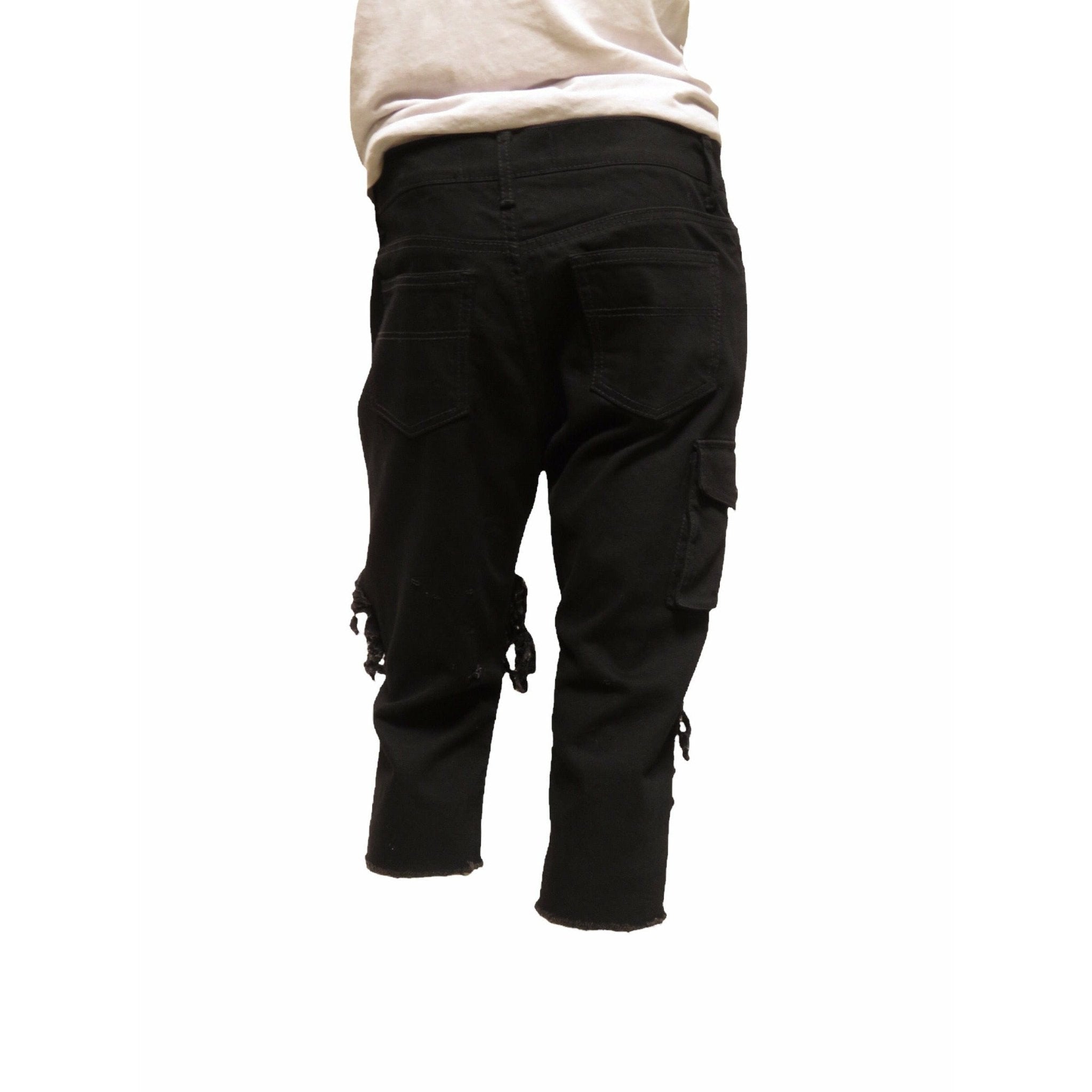 Pants Unholy Matrimony Frayed Denim Black