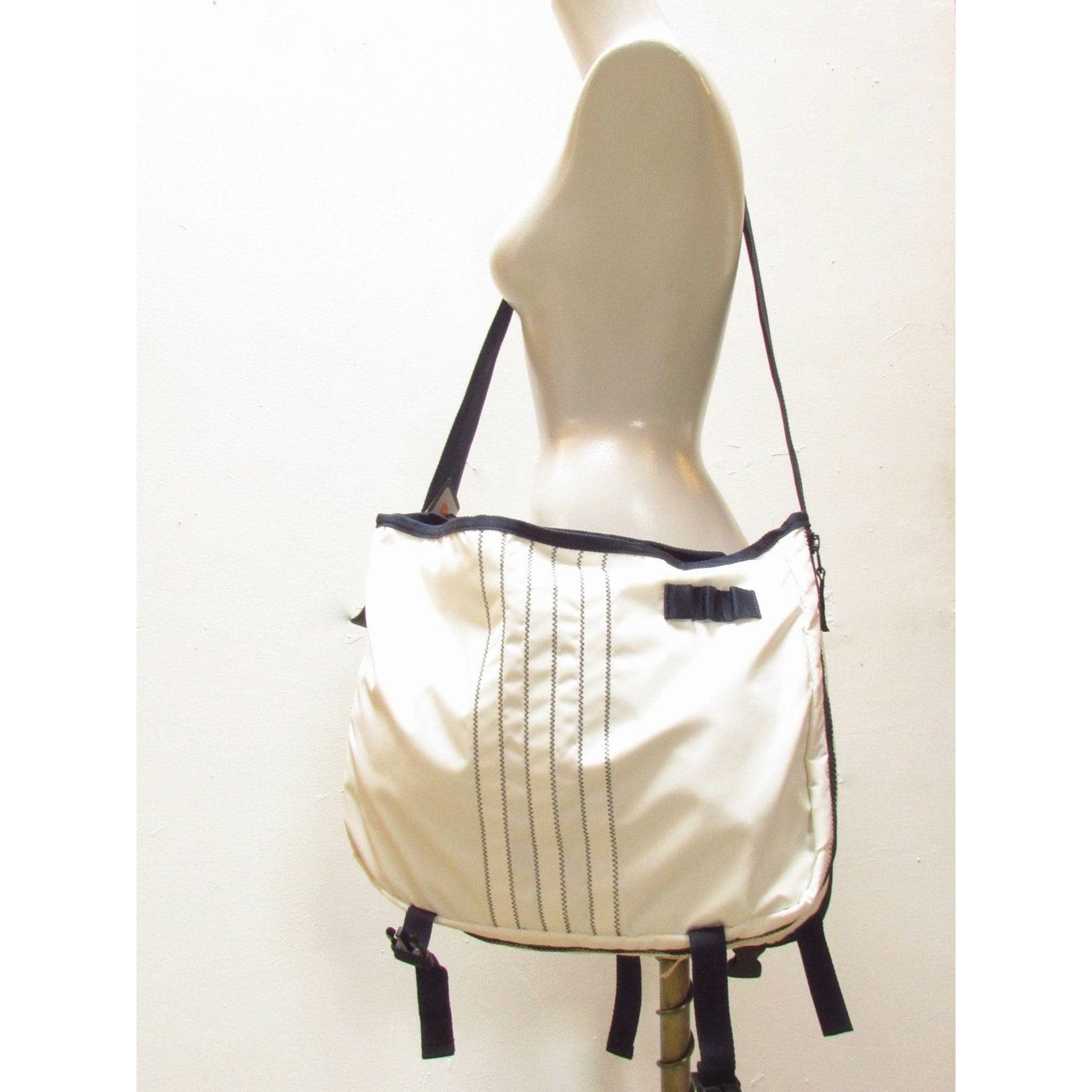 Handbags Y-3 Yohji Yamamoto Marine Messenger Bag - Nautical Nylon Crossbody Antique White