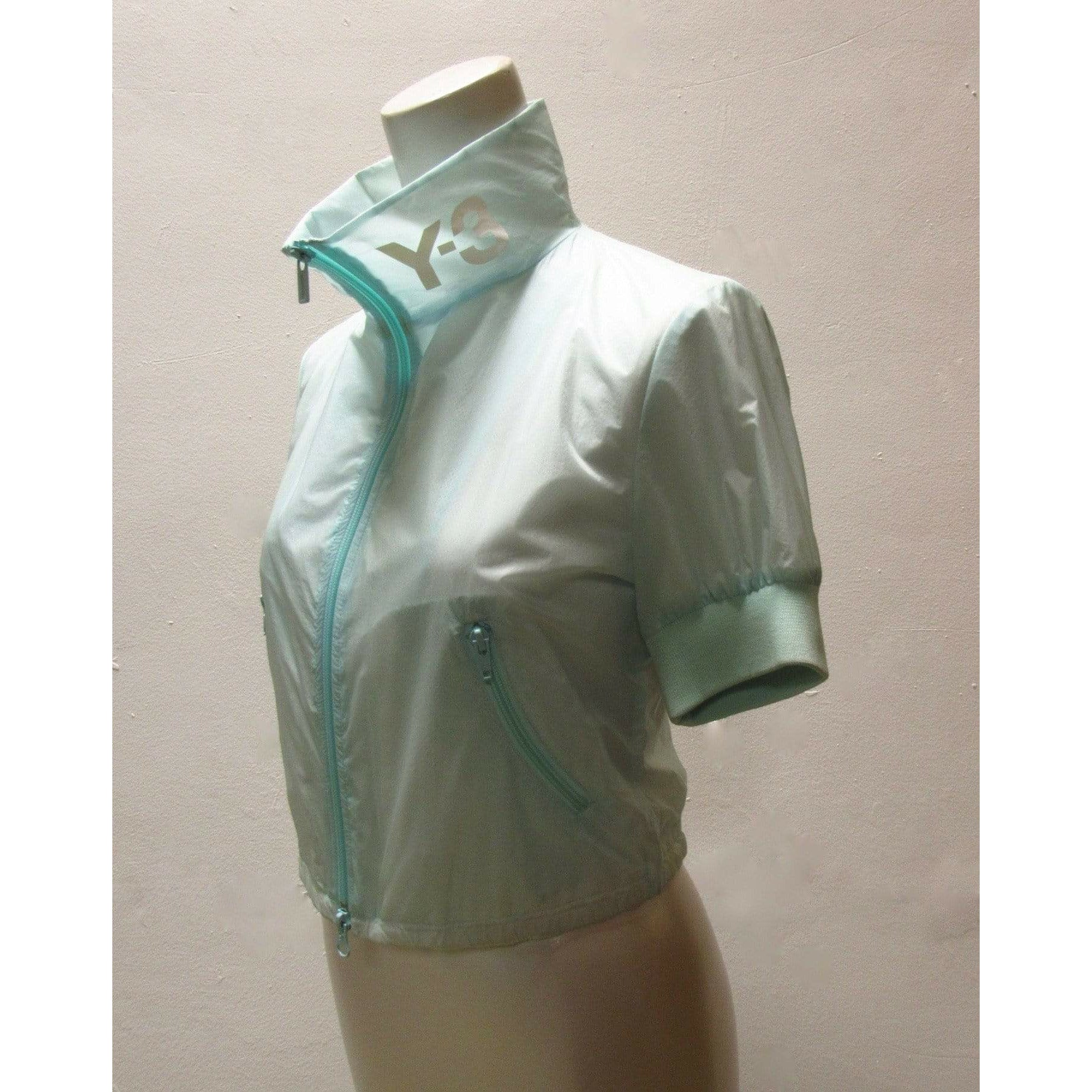 Jackets Y-3 Yohji Yamamoto Vapor Cheerleader Jacket - Cropped Mesh Lined Dark Gray