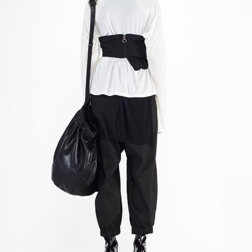 Bags Barbara Bologna BB+ Sack Black Leather Sack White Smoke